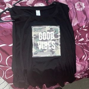 Good vibes shirt for working out come with a tube top to go under